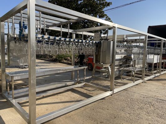 Halal arbeidsbesparend systeem voor het slachten van kleine kippen Minder werknemers nodig met CE-certificering Pak voor kleine slachthuizen